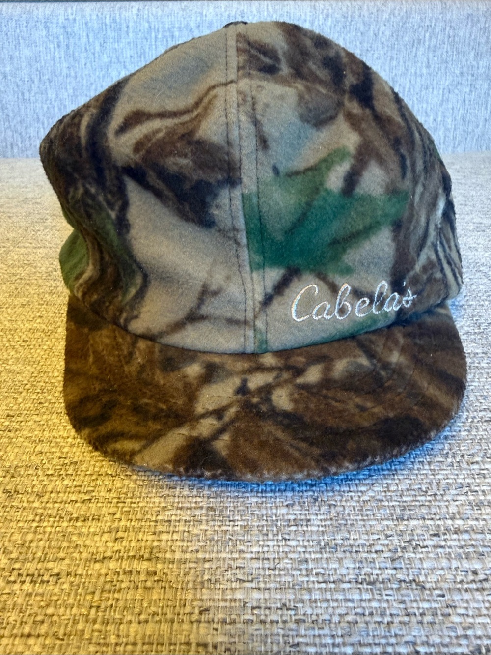 Vintage Cabela’s Camo Hunting Fleece Ear Flap Trapper Hat Cap Medium